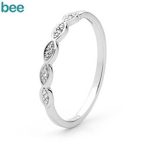 Image of Bee Jewelry 9 kt hvidguld Fingerring blank, model W25358